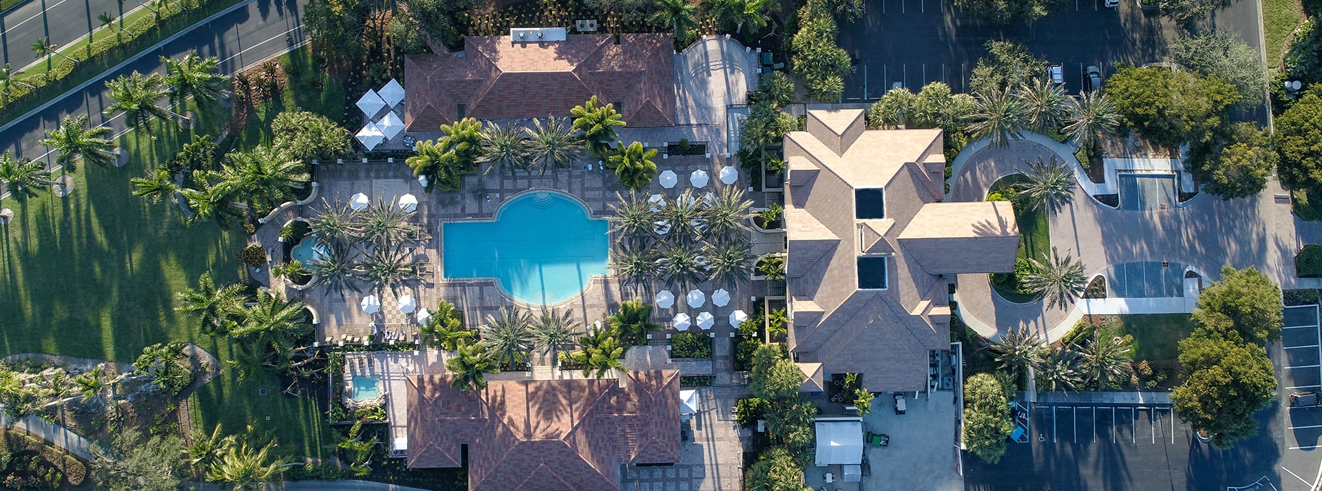 West Bay Club’s Bay House bay house aerial looking straight down