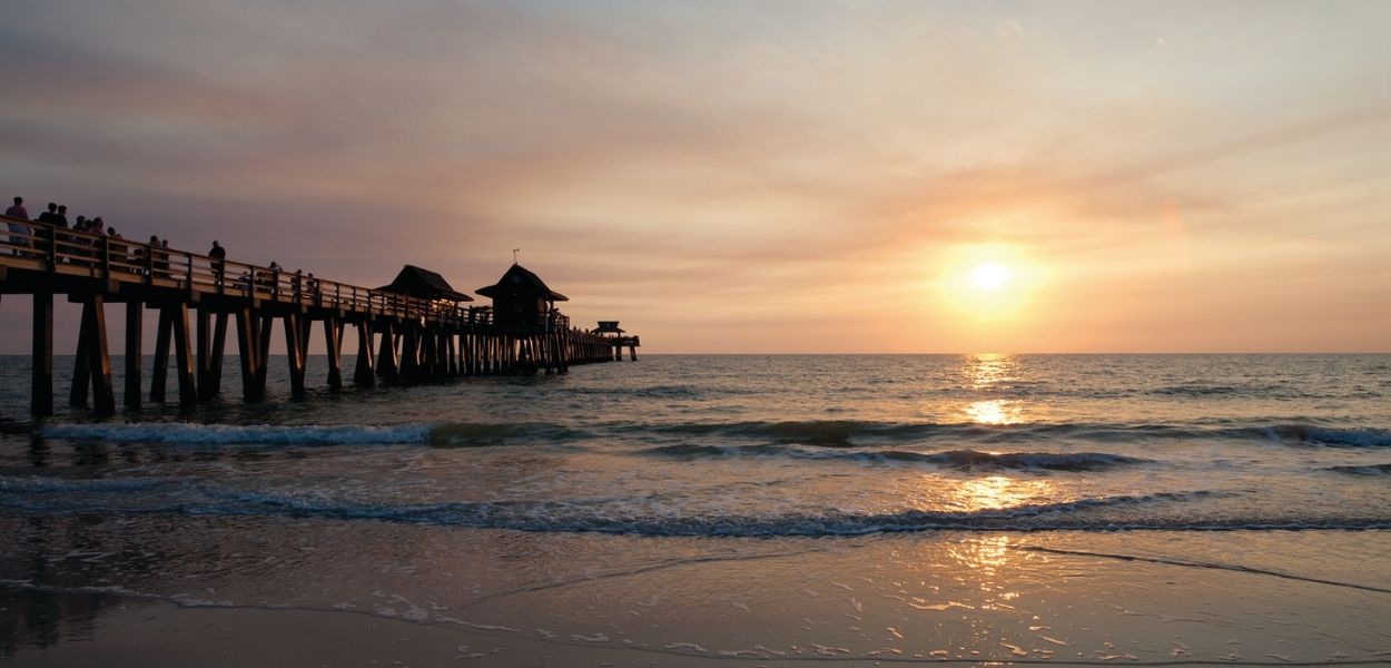 Sunset at Naples Pier in Southwest Florida