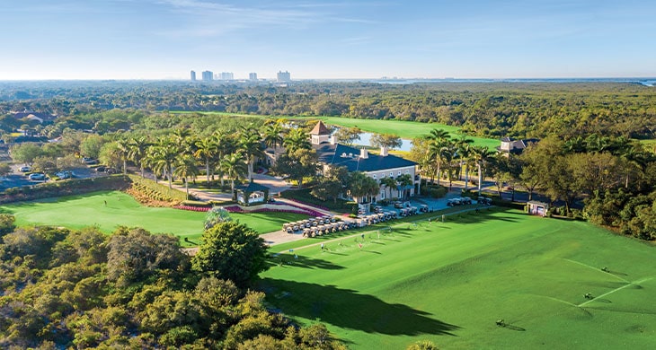 aerial of the west bay club