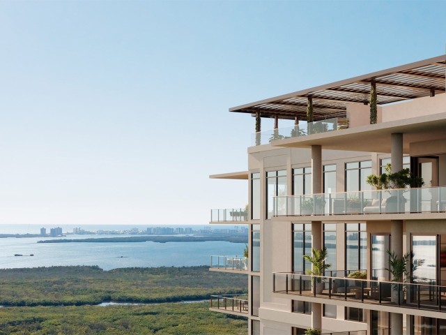 Exterior shot of west bay terraces