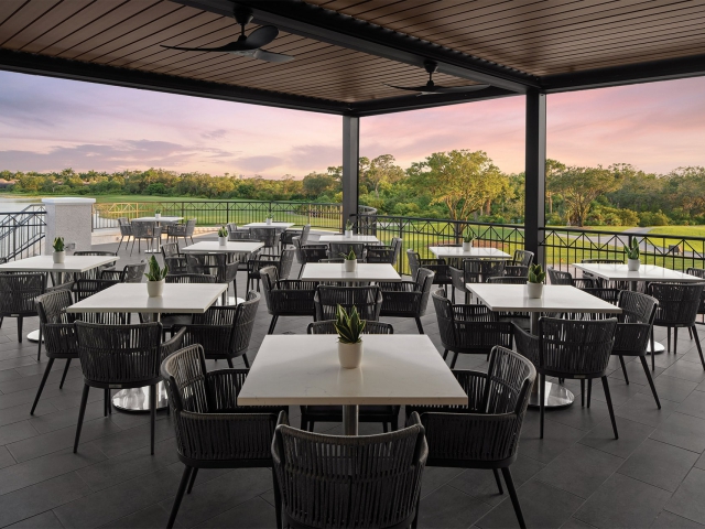 golf course patio view