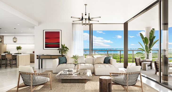 Great Room Rendering of Residence at Island West Bay