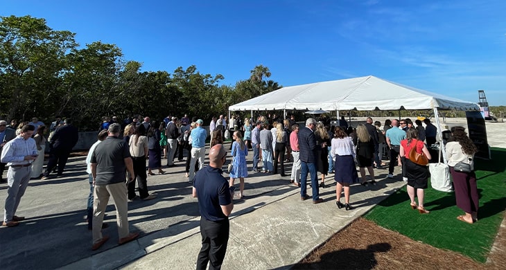 The Groundbreaking ceremony at Island West Bay