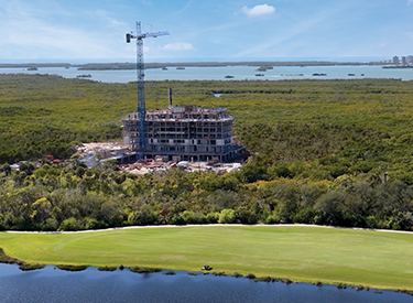February Construction Update: The Island at West Bay Club Continues Its Rise Along the Gulf